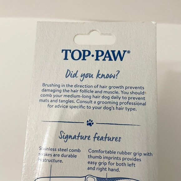 Top- Paw Comfort Grip Combs Ideal For Tangles Medium To Long Hair - Picture 7 of 10